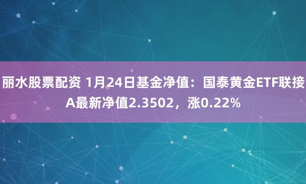 丽水股票配资 1月24日基金净值：国泰黄金ETF联接A最新净值2.3502，涨0.22%