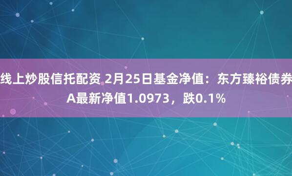 线上炒股信托配资 2月25日基金净值：东方臻裕债券A最新净值1.0973，跌0.1%